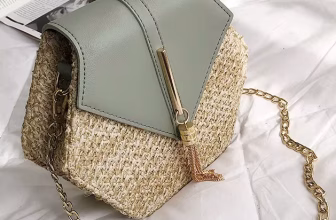 Hexagon Multi Style Straw + Leather Handbag, Women's Summer Rattan Bag, Handmade Woven Beach Circle Bohemia Shoulder Bag